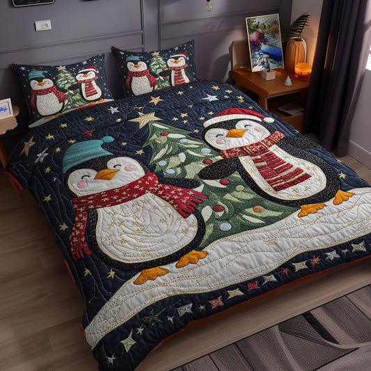 Penguins Christmas WX2211080CL Duvet Cover Set