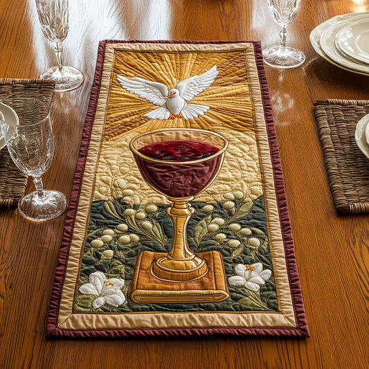 The Cup And The Dove CP1505008CL Quilted Table Runner