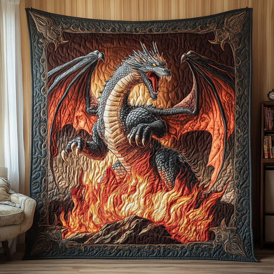 Angry Fire Dragon CQ2805025CL Quilt