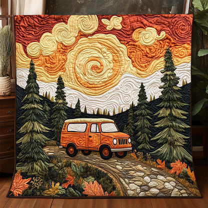 Retro Forest Ride WJ0504013CL Quilt