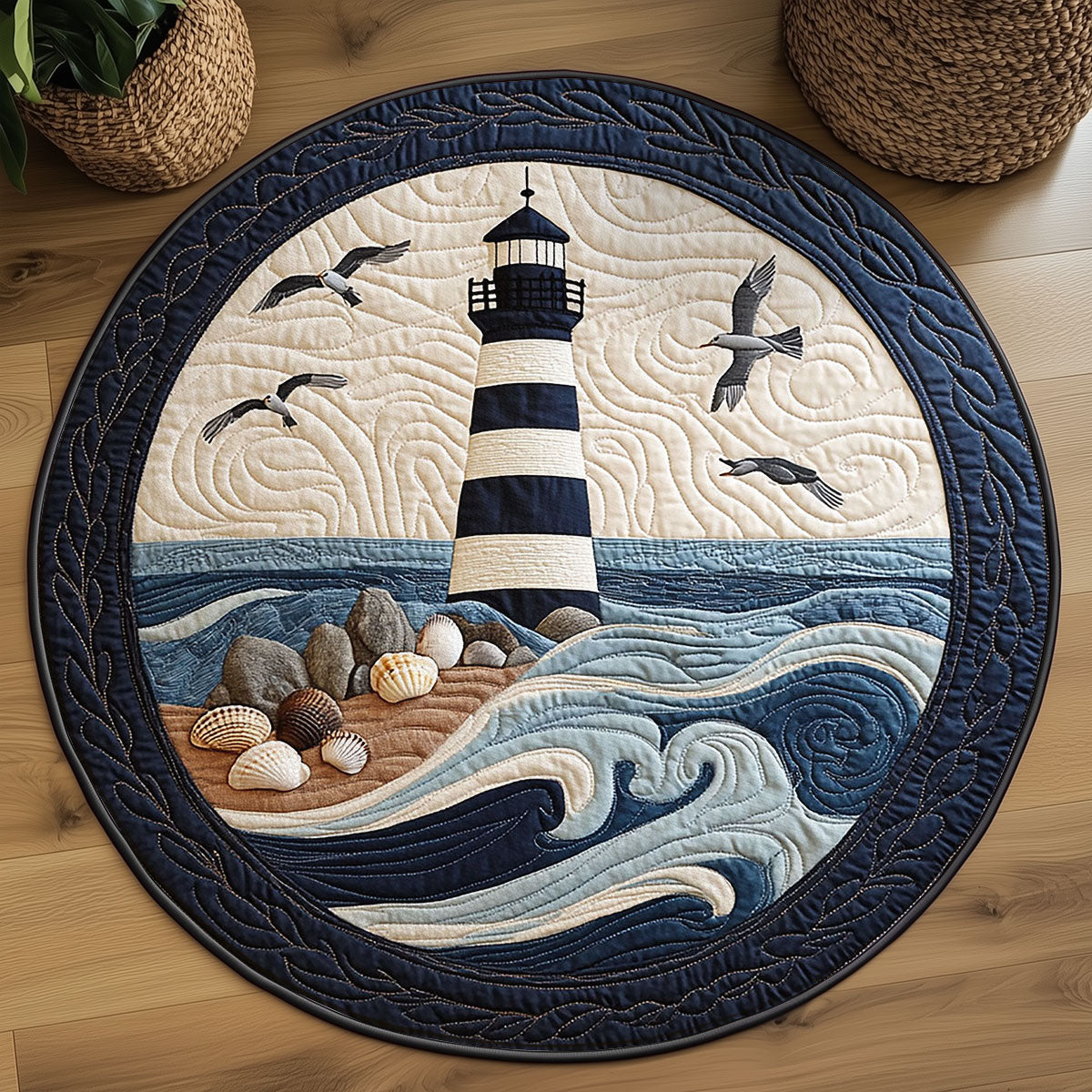 Sea Guardian WY2203060CL Quilted Round Mat