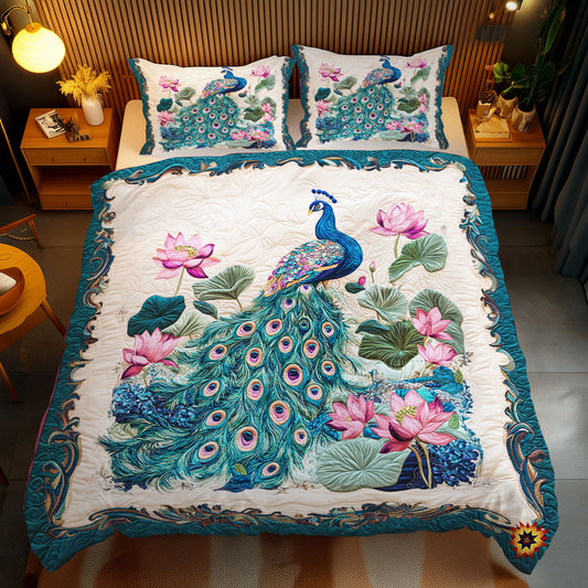 Peacock And Lotus WY2512053CL Duvet Cover Set