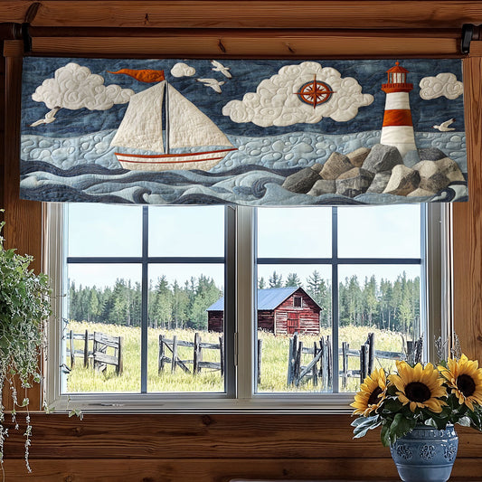 Lighthouse Moon WN0307087CL Quilted Valance