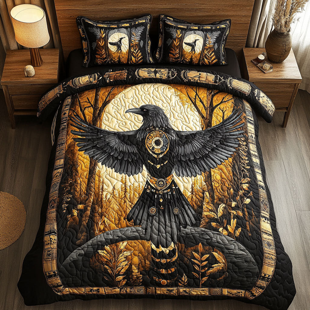 Crow In Forest WY2201012CL Duvet Cover Set