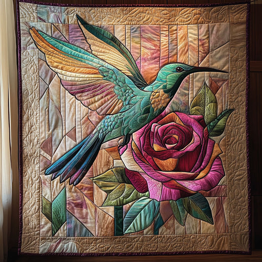 Hummingbird Rose CW2306025CL Quilt