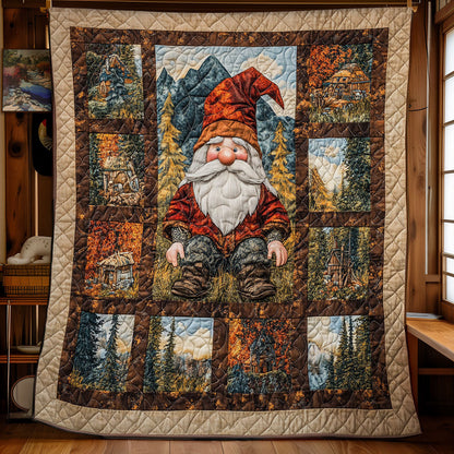 Gnome In Forest WY18010671CL Quilt