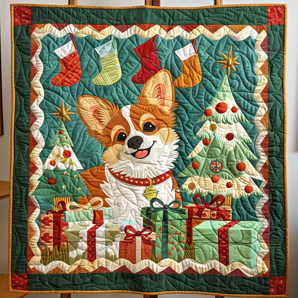 Christmas Corgi WJ2110010CL Quilt