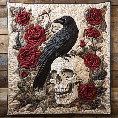 Crimson Raven Skull CW1006018CL Quilt