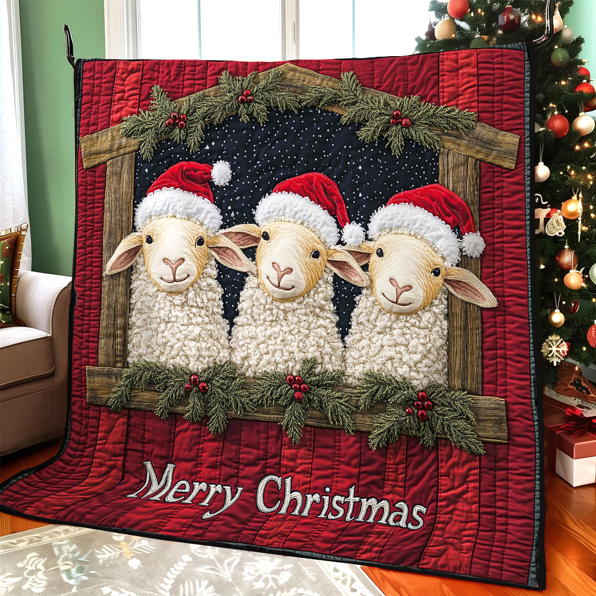 Christmas Sheep Charm CW1711045CL Quilt