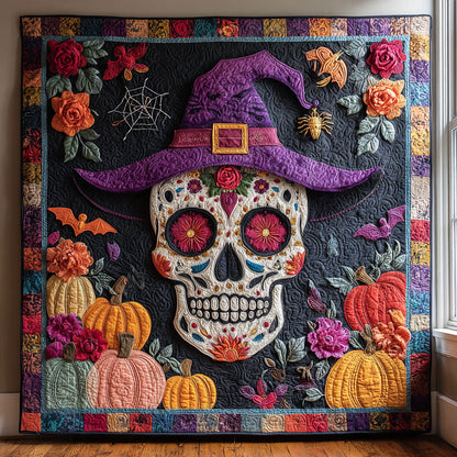Skull Flower Pumpkin CW2008037CL Quilt