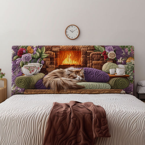 Sleeping Cat By Heater QA2812008CL Quilted Headboard Slipcover