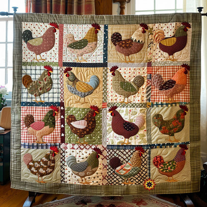 Vintage Patchwork Chicken WJ0912038CL Quilt