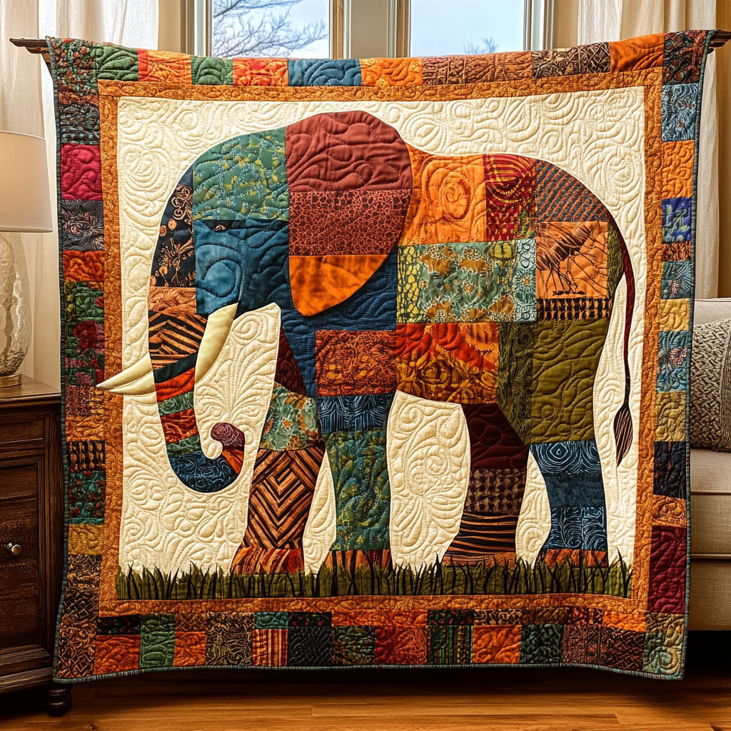 Ancient Elephant Rhythm WN0910004CL Quilt