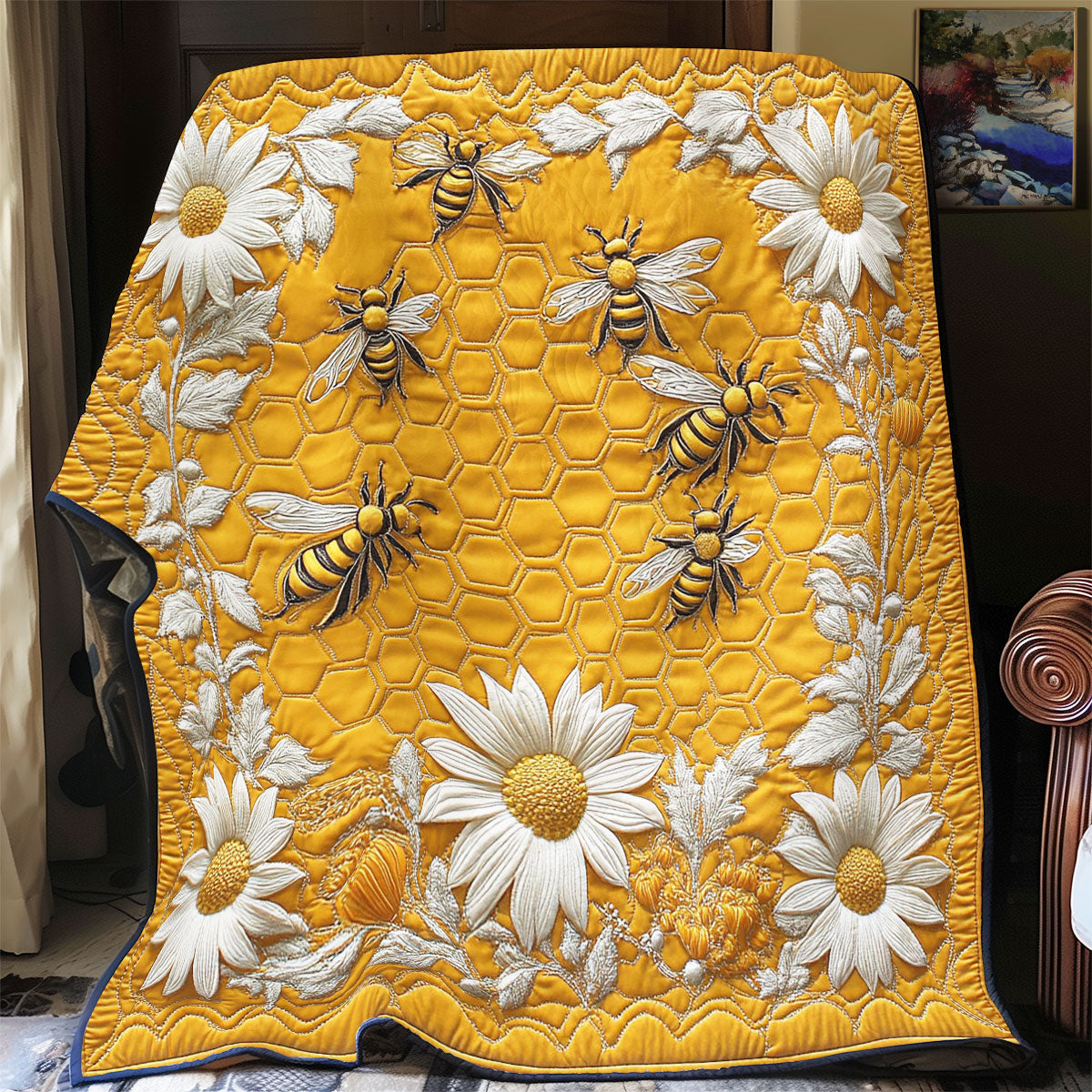 Daisy Beehive WY2403017CL Quilt