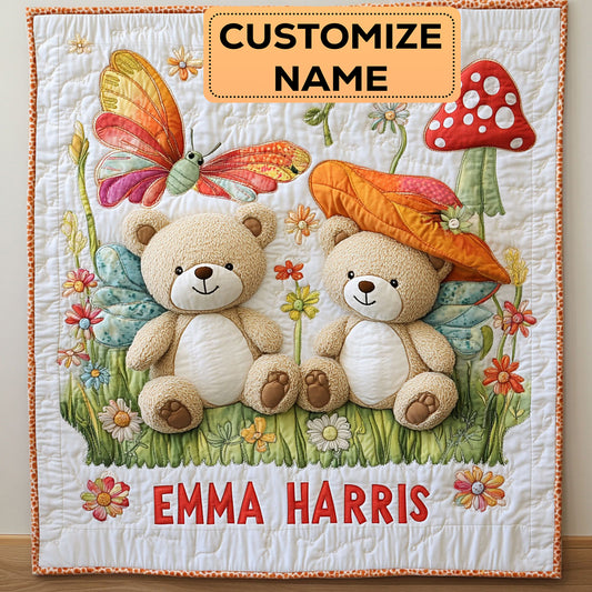 Lovely Bear Fairy CW2207046CL Personalized Baby Quilt