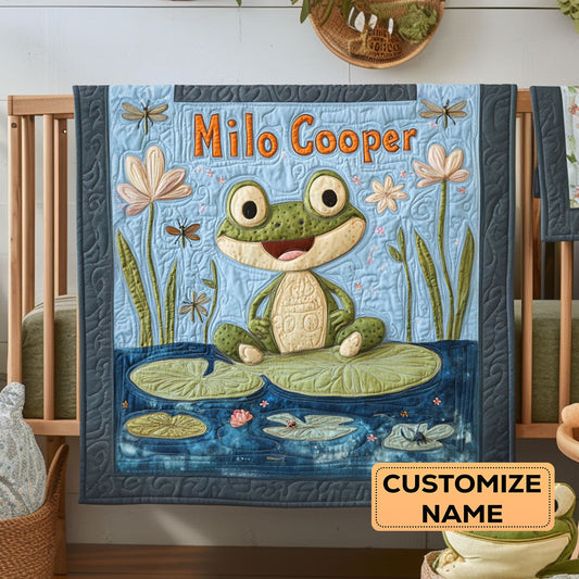 Leap And Bloom WY3107023CL Personalized Baby Quilt