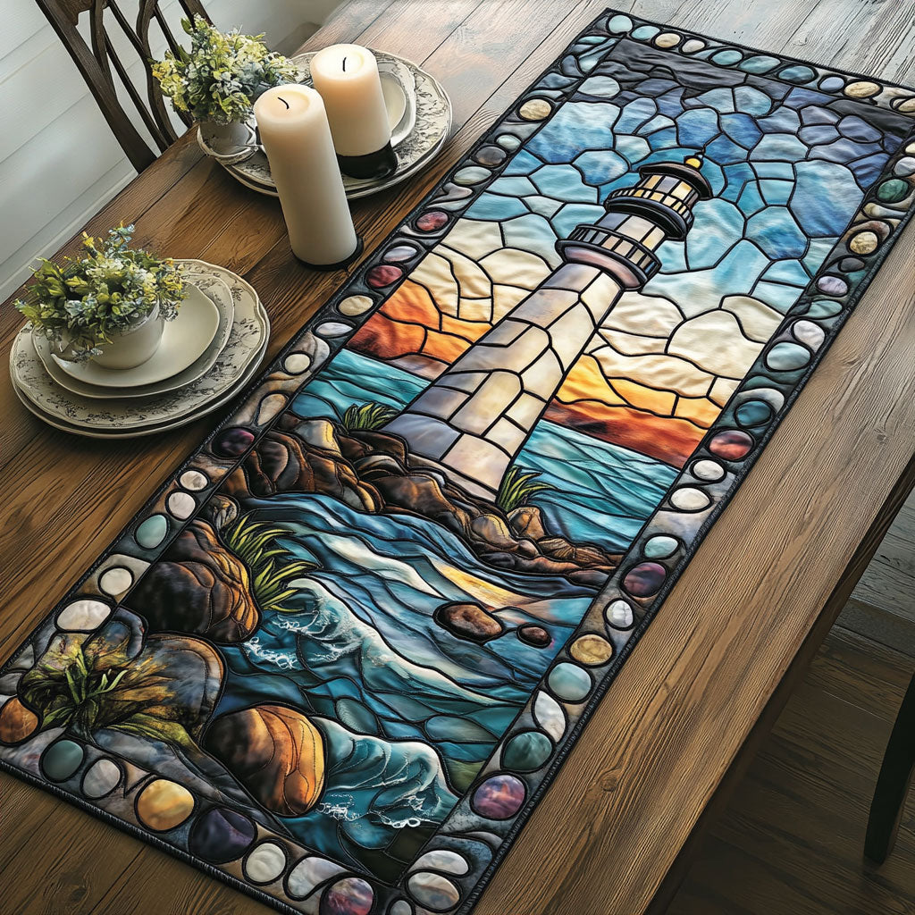 Glow Lighthouse CW1301178CL Quilted Table Runner