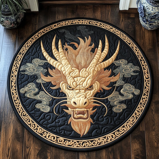 Celestial Ember Dragon CW2107004CL Quilted Round Mat