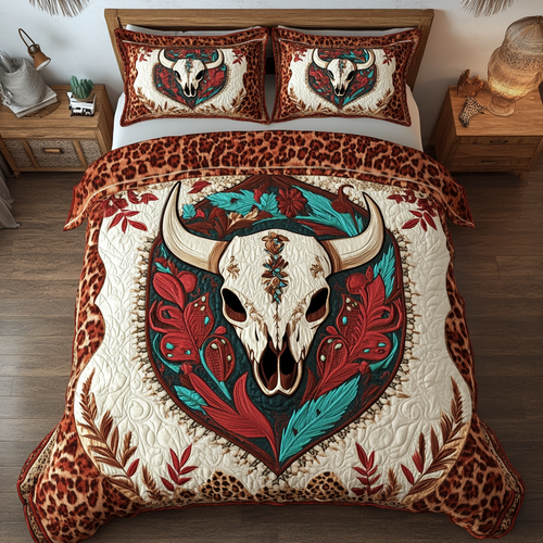Leopard Bull Skull XR1302003CL Duvet Cover Set