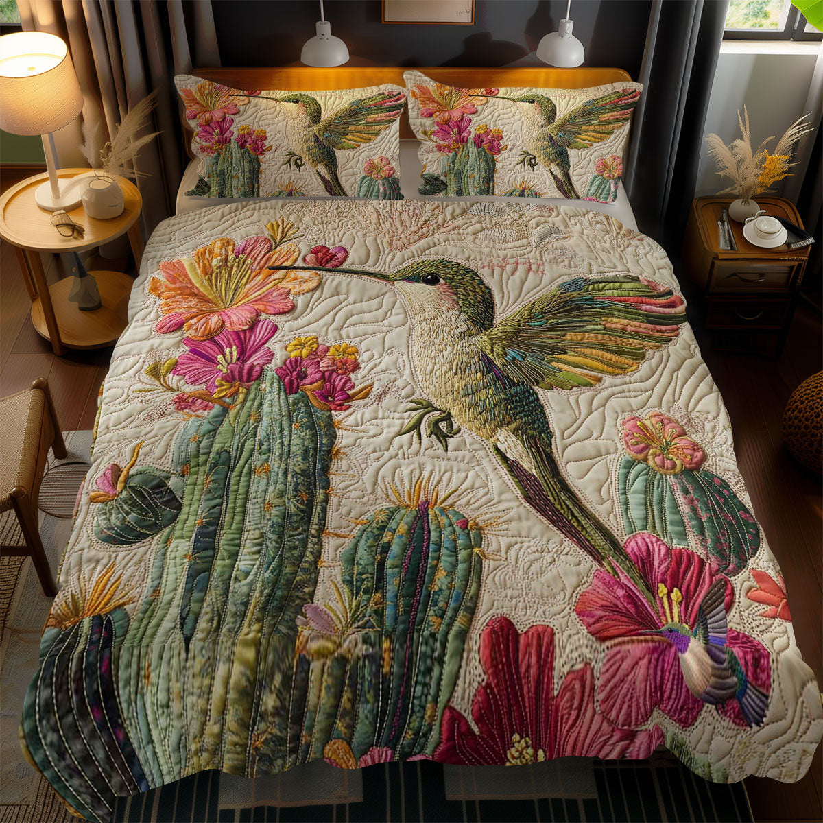 Cactus Hummingbird WN2311075CL Duvet Cover Set