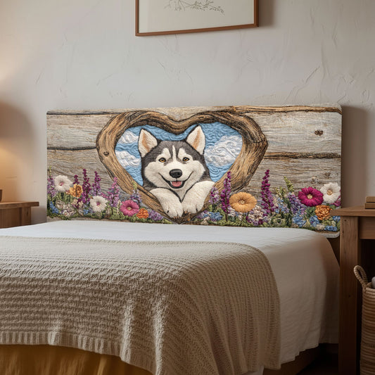 Floral Husky CW2012014CL Quilted Headboard Slipcover