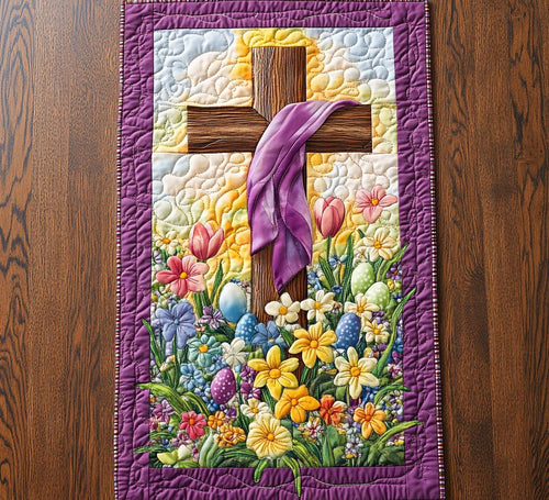 Cross Flower WX2904014CL Quilted Table Runner