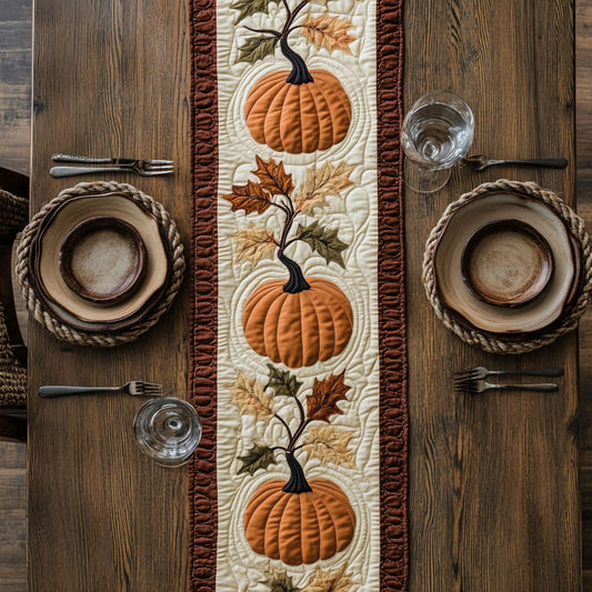 Pumpkin And Mapple CP0606005CL Quilted Table Runner