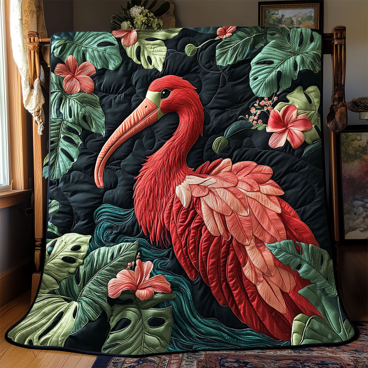 Tropical Scarlet Ibis WJ2102020CL Quilt