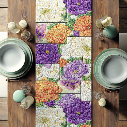 Bloom Flower CW1301162CL Quilted Table Runner