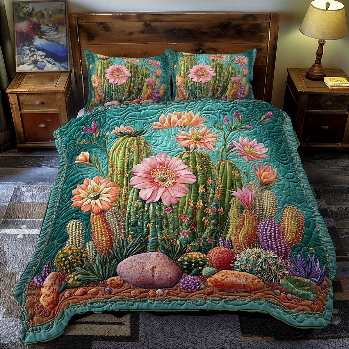 Cactus Flower WY1401065CL Duvet Cover Set