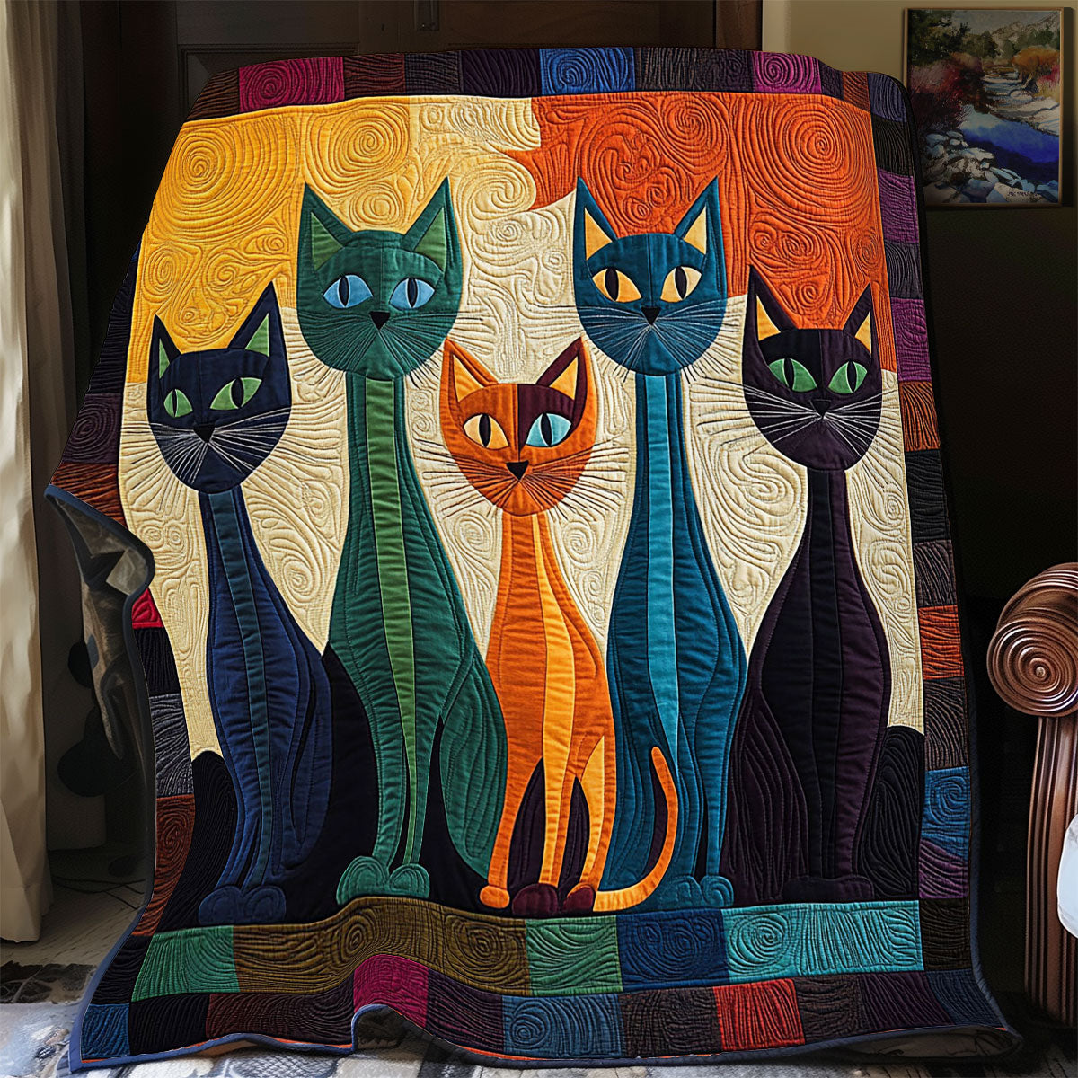 Bright Whiskers CP1111037CL Quilt