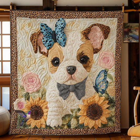 Floral Bulldog WN2412025CL Quilt