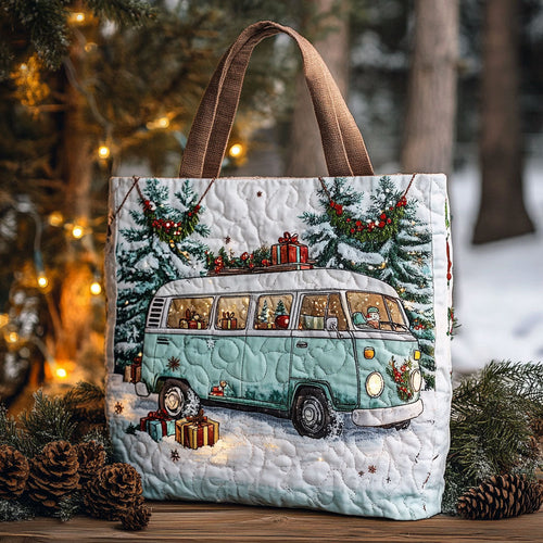 Pine Light Camper Van WN0411075CL Quilted Tote Bag