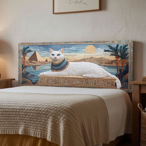 Mystic Egyptian Cat CW2312019CL Quilted Headboard Slipcover