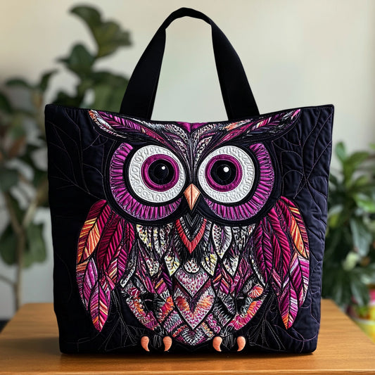 Violet Feather Glow CW2909024CL Quilted Tote Bag