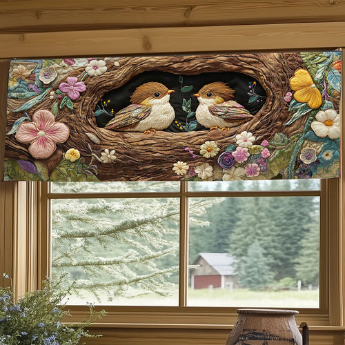 Baby Birds Nestled WJ2204021CL Quilted Valance