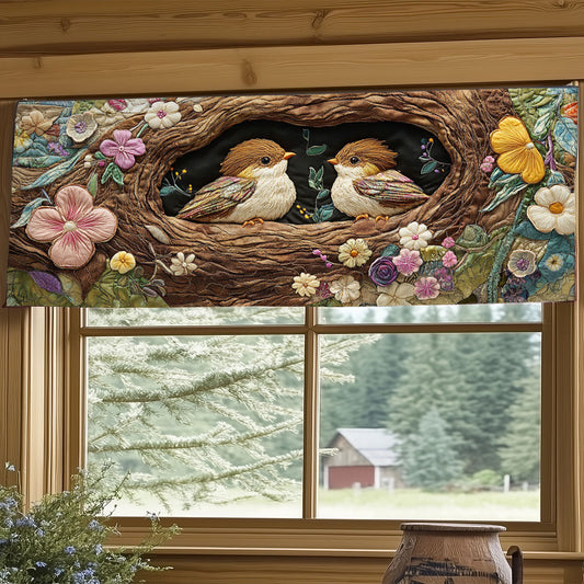 Baby Birds Nestled WJ2204021CL Quilted Valance