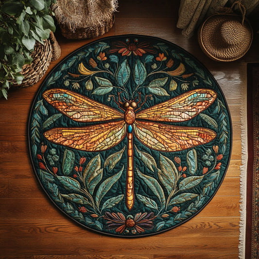Forest Jewel Wings WY0306013CL Quilted Round Mat