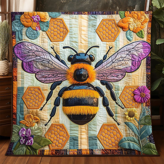 Flower Golden Hive WJ2305004CL Quilt