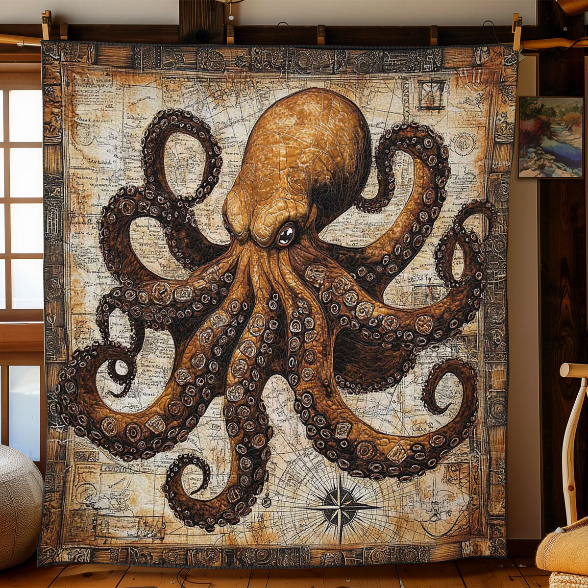 Pirate’s Octopus WN0702050CL Quilt