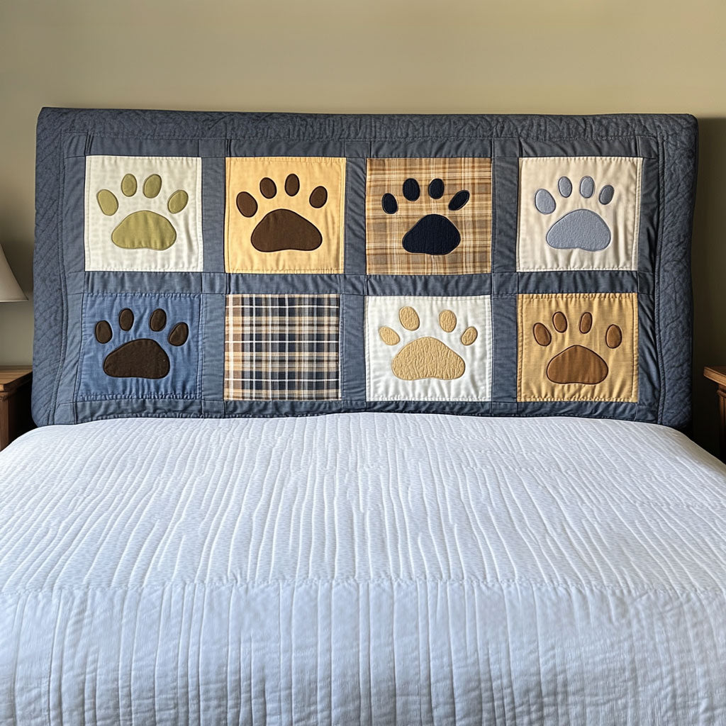 Timeless Dog Paw WN1712031CL Quilted Headboard Slipcover