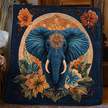 Floral Elephant WX0406023CL Quilt