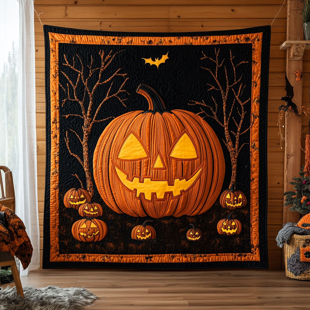 Haunted Pumpkin Gathering DH1809015CL Quilt