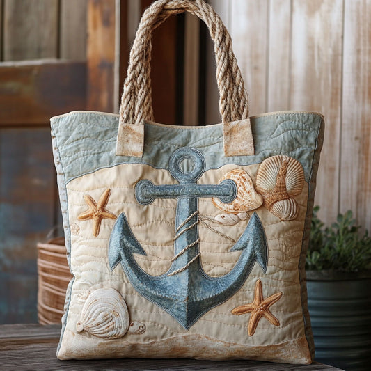 Nautical Anchor Spirit CW2309020CL Quilted Tote Bag