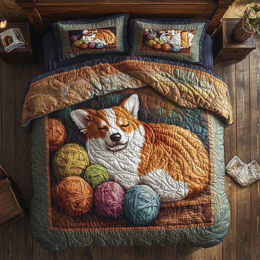 Corgi Sleeping WY1001030CL Duvet Cover Set