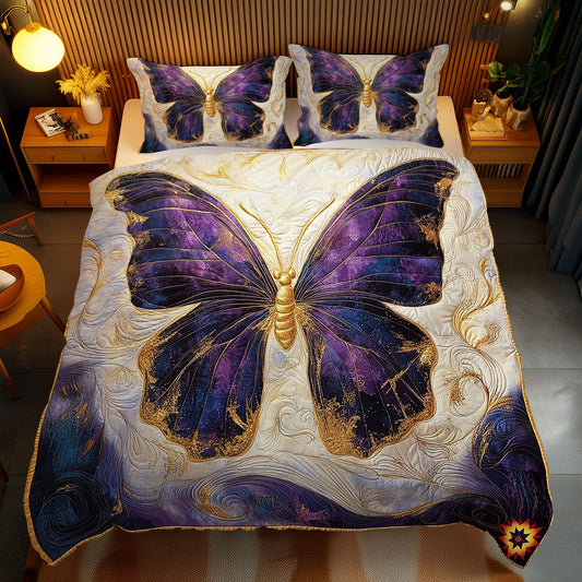 Majestic Purple Butterfly WY2612072CL Duvet Cover Set