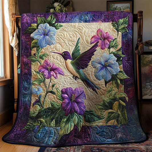 Hummingbird In Hibicus Garden WY1202118CL Quilt