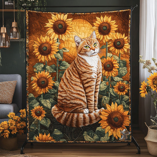 Sunflower Cat WU1710022CL Quilt