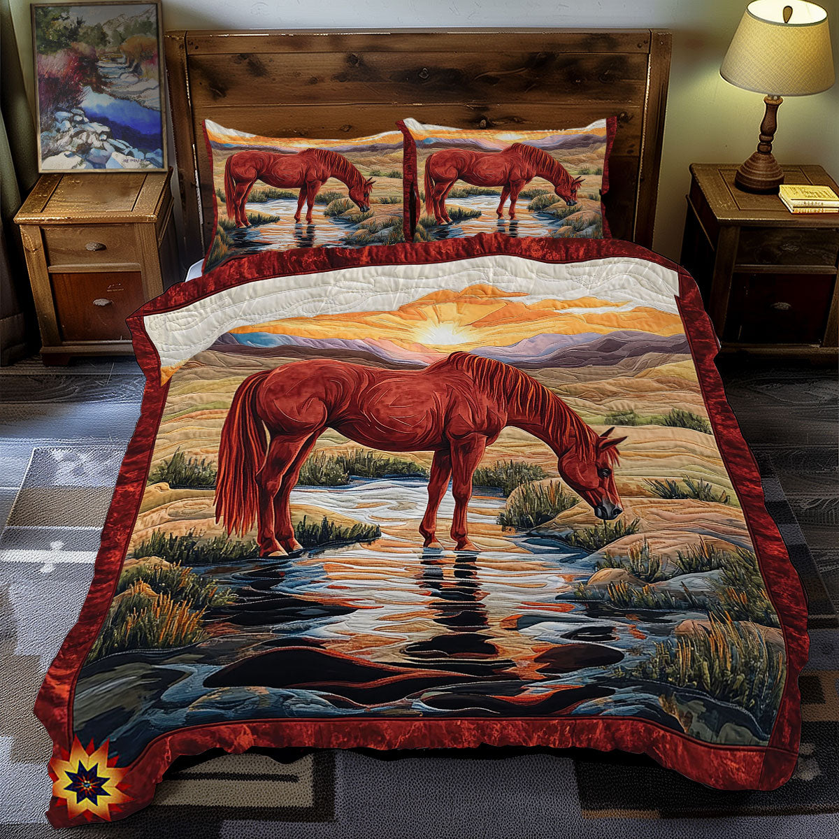 Sunset Horse WY0312095CL Duvet Cover Set