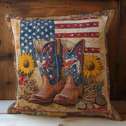 Cowboy Boots And Sunflower WY2401001CL Quilt Pillow Case